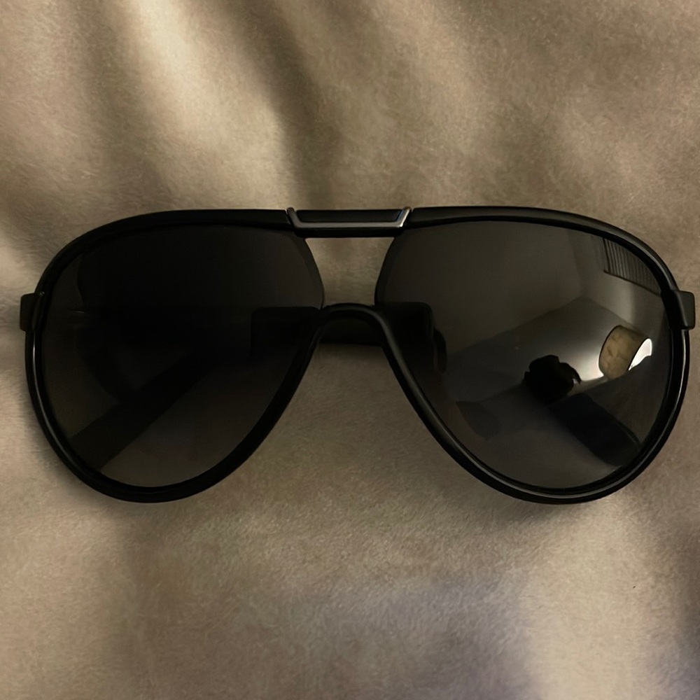 ***SOLD ELSEWHERE*** D&G - Black Sunglasses with Silver Logo on Sides